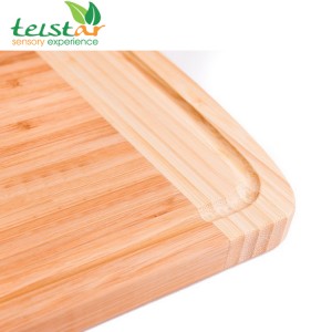 Beautiful Large 100% Organic Bamboo Cutting Board: Wood 18x12 w / Juice Groove. Knife &amp; Eco-friendly!